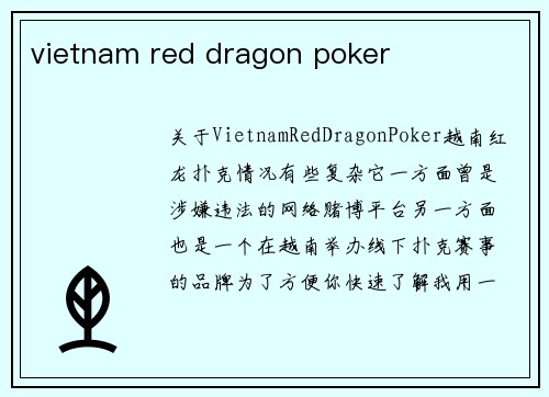 vietnam red dragon poker